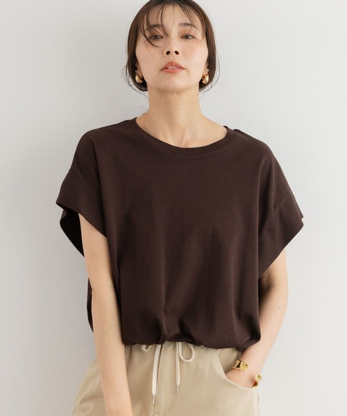 BARNYARDSTORM（バンヤードストーム）の「BARNYARDSTORM / ショルダータックスムースプルオーバー＜セットアップ対応＞（Tシャツ/カットソー・レディース・ブラウン/ホワイト/ブラック・FREE）」の18枚目の写真