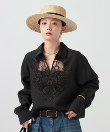 BAYFLOW | [トレンドレースデザイン]スキッパーレースシャツ(シャツ/ブラウス)