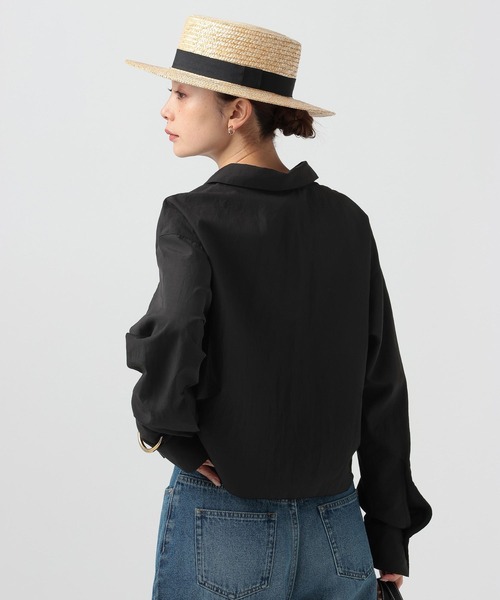 BAYFLOW（ベイフロー）の「[トレンドレースデザイン]スキッパーレースシャツ（シャツ/ブラウス・レディース・オフホワイト/ブラック・FREE）」の12枚目の写真