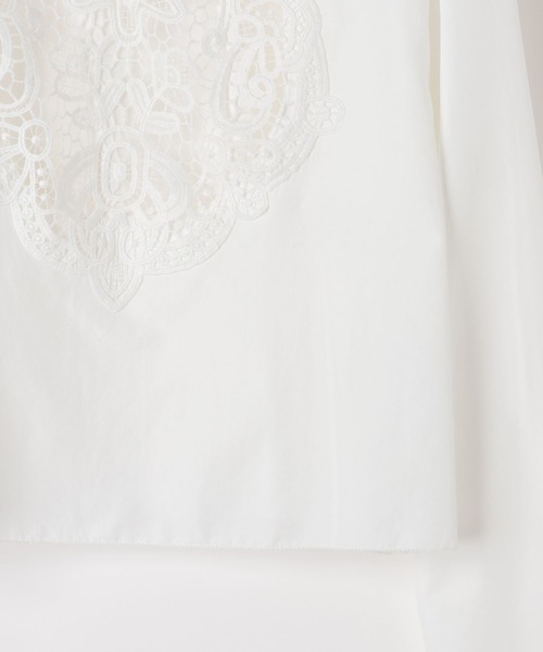BAYFLOW（ベイフロー）の「[トレンドレースデザイン]スキッパーレースシャツ（シャツ/ブラウス・レディース・オフホワイト/ブラック・FREE）」の19枚目の写真