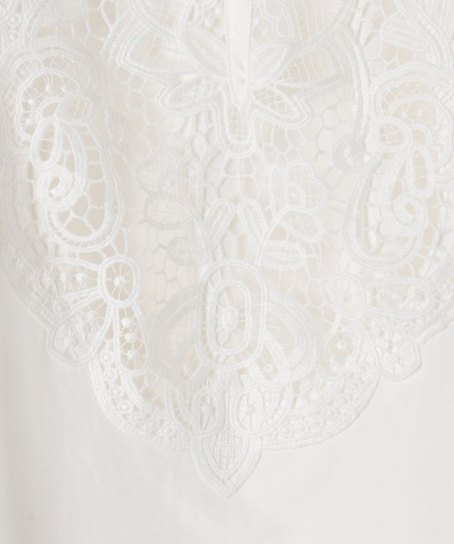 BAYFLOW（ベイフロー）の「[トレンドレースデザイン]スキッパーレースシャツ（シャツ/ブラウス・レディース・オフホワイト/ブラック・FREE）」の21枚目の写真