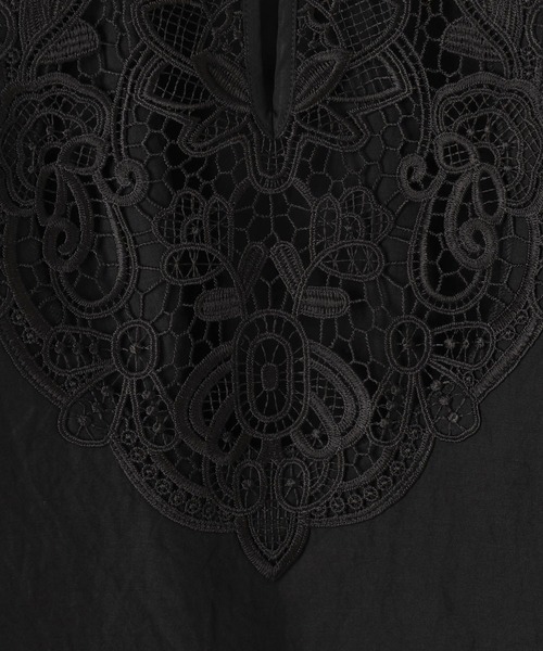 BAYFLOW（ベイフロー）の「[トレンドレースデザイン]スキッパーレースシャツ（シャツ/ブラウス・レディース・オフホワイト/ブラック・FREE）」の22枚目の写真