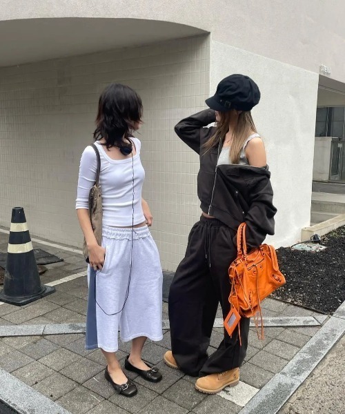 BLACKUP（ブラックアップ）の「[MADE] プルバーンアップリケバンディングパンツ（スウェットパンツ・レディース・チャコール/グレー・FREE）」の10枚目の写真