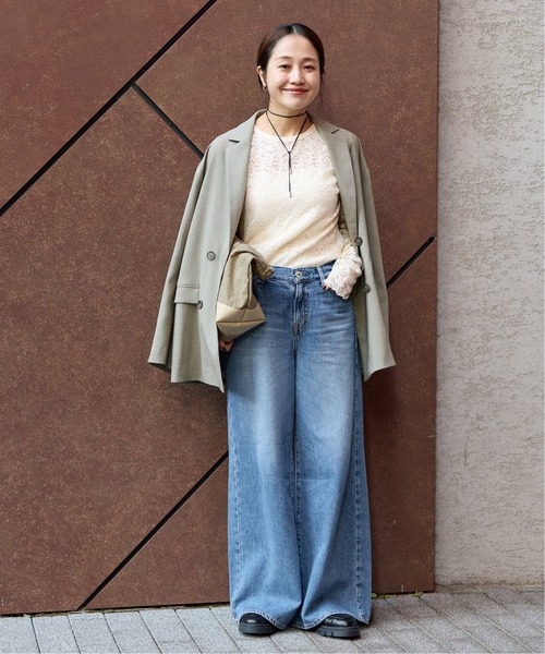 JOURNAL STANDARD(ジャーナルスタンダード)の「《WEB限定追加3》ストレッチフラワーレースインナー(Tシャツ/カットソー・レディース・アイボリー/ホワイト・FREE)」の3枚目の写真