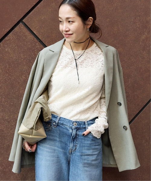 JOURNAL STANDARD(ジャーナルスタンダード)の「《WEB限定追加3》ストレッチフラワーレースインナー(Tシャツ/カットソー・レディース・アイボリー/ホワイト・FREE)」の8枚目の写真
