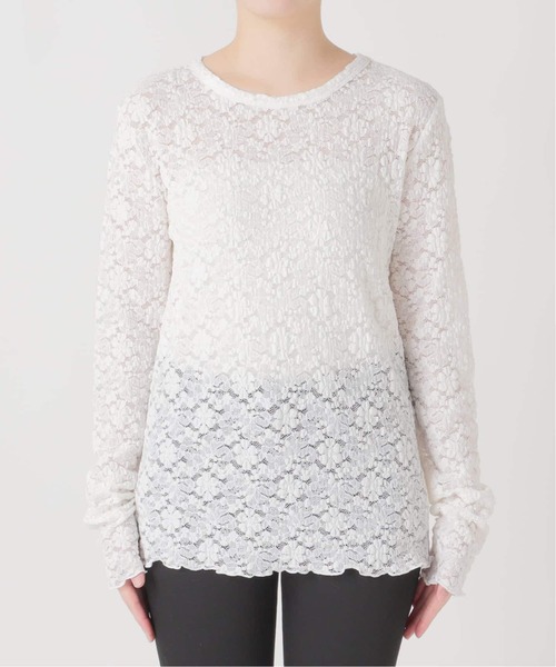 JOURNAL STANDARD(ジャーナルスタンダード)の「《WEB限定追加3》ストレッチフラワーレースインナー(Tシャツ/カットソー・レディース・アイボリー/ホワイト・FREE)」の16枚目の写真