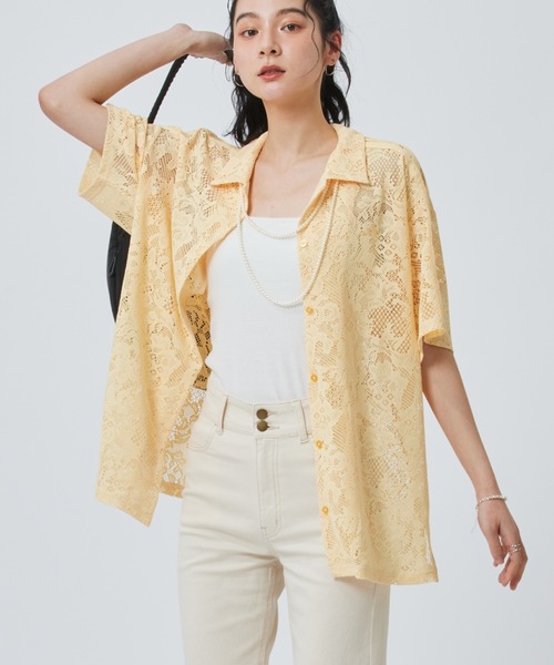 adidas（アディダス）の「【adidas×アルペン限定モデル】アディダス adidas W LACE SS SHIRTS AP（シャツ/ブラウス・レディース・ダークグレー/オレンジ/オフホワイト・S/M/L/XL）」の3枚目の写真