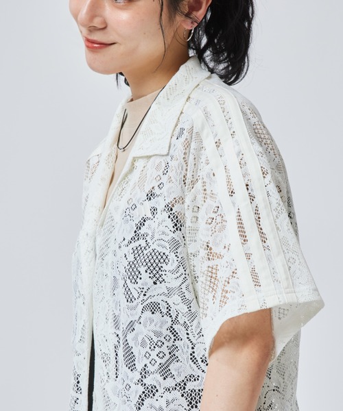 adidas（アディダス）の「【adidas×アルペン限定モデル】アディダス adidas W LACE SS SHIRTS AP（シャツ/ブラウス・レディース・ダークグレー/オレンジ/オフホワイト・S/M/L/XL）」の18枚目の写真