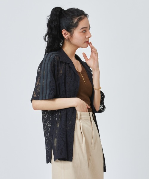 adidas（アディダス）の「【adidas×アルペン限定モデル】アディダス adidas W LACE SS SHIRTS AP（シャツ/ブラウス・レディース・ダークグレー/オレンジ/オフホワイト・S/M/L/XL）」の21枚目の写真