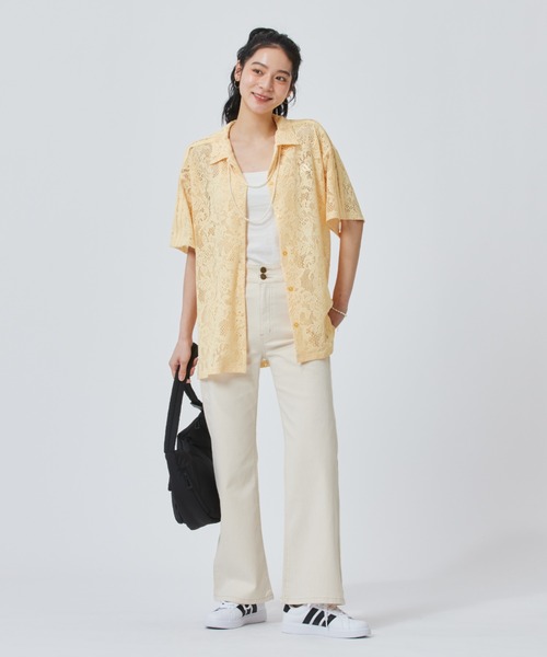adidas（アディダス）の「【adidas×アルペン限定モデル】アディダス adidas W LACE SS SHIRTS AP（シャツ/ブラウス・レディース・ダークグレー/オレンジ/オフホワイト・S/M/L/XL）」の7枚目の写真
