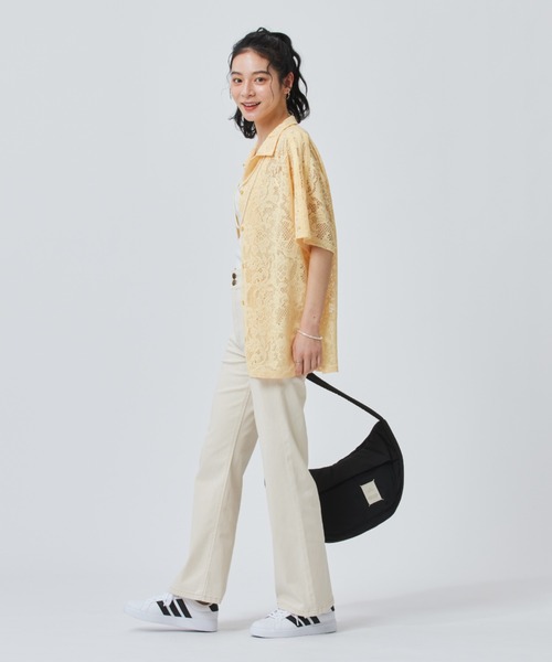adidas（アディダス）の「【adidas×アルペン限定モデル】アディダス adidas W LACE SS SHIRTS AP（シャツ/ブラウス・レディース・ダークグレー/オレンジ/オフホワイト・S/M/L/XL）」の8枚目の写真