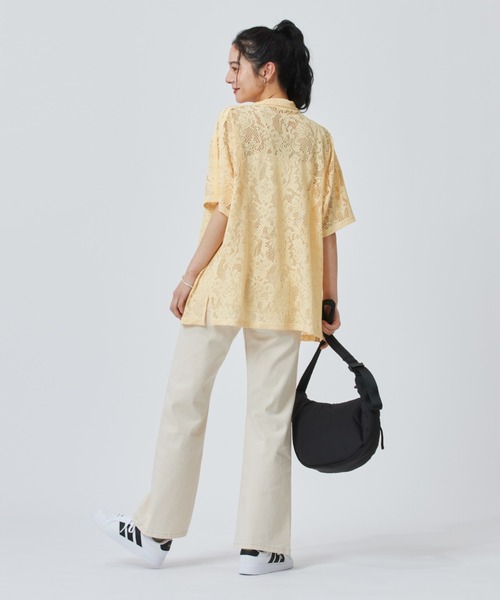 adidas（アディダス）の「【adidas×アルペン限定モデル】アディダス adidas W LACE SS SHIRTS AP（シャツ/ブラウス・レディース・ダークグレー/オレンジ/オフホワイト・S/M/L/XL）」の9枚目の写真