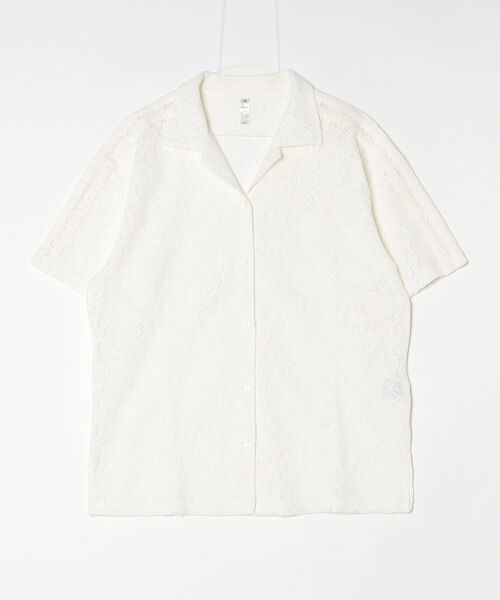 adidas（アディダス）の「【別注】アディダス adidas W LACE SS SHIRTS AP 限定コラボ（シャツ/ブラウス・レディース・ダークグレー/オレンジ/オフホワイト・S/M/L/XL）」の4枚目の写真