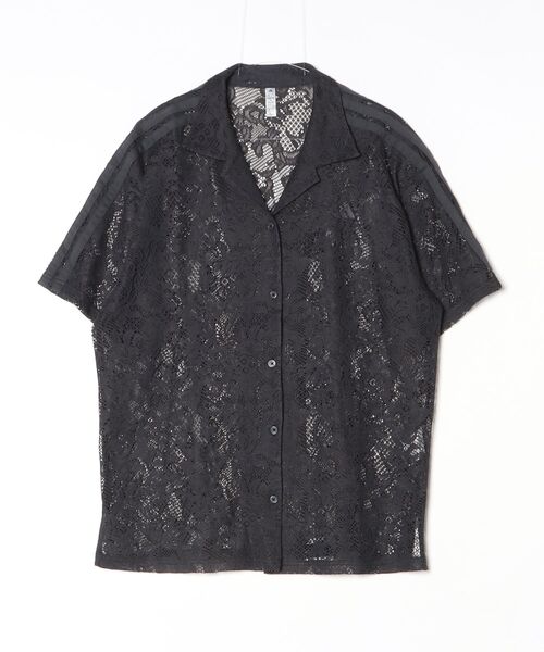 adidas（アディダス）の「【別注】アディダス adidas W LACE SS SHIRTS AP 限定コラボ（シャツ/ブラウス・レディース・ダークグレー/オレンジ/オフホワイト・S/M/L/XL）」の5枚目の写真
