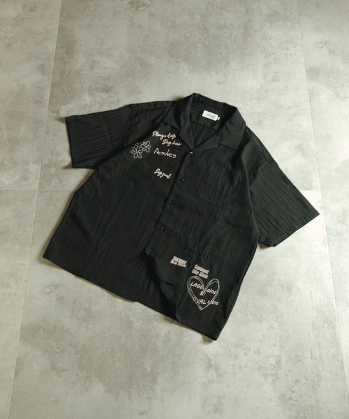 セール】ATELANE /TNシャンブレー/刺繍シャツ/ラクガキ/トラ（シャツ