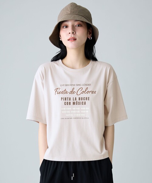 ANY(エニィ)の「ANYファンクションロゴTシャツ(Tシャツ/カットソー・レディース・ホワイト系2/ホワイト系3/ライトオレンジ系1/ブルー系1/ライトグレー系1/スカイブルー系/レッド系/ホワイト系/パープル系/ダークブラウン系1・X-LARGE)」の4枚目の写真