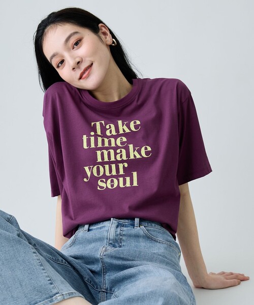 ANY(エニィ)の「ANYファンクションロゴTシャツ(Tシャツ/カットソー・レディース・ホワイト系2/ホワイト系3/ライトオレンジ系1/ブルー系1/ライトグレー系1/スカイブルー系/レッド系/ホワイト系/パープル系/ダークブラウン系1・X-LARGE)」の8枚目の写真