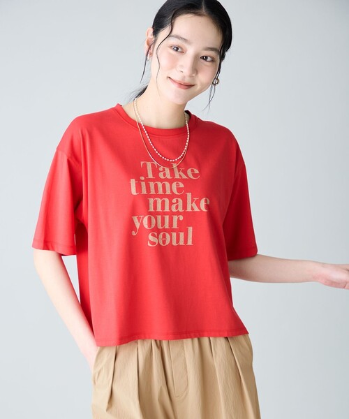 ANY(エニィ)の「ANYファンクションロゴTシャツ(Tシャツ/カットソー・レディース・ホワイト系2/ホワイト系3/ライトオレンジ系1/ブルー系1/ライトグレー系1/スカイブルー系/レッド系/ホワイト系/パープル系/ダークブラウン系1・X-LARGE)」の9枚目の写真