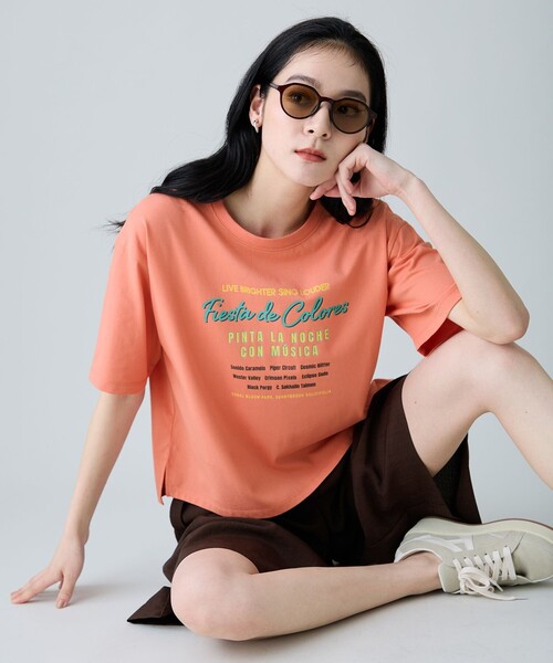 ANY(エニィ)の「ANYファンクションロゴTシャツ(Tシャツ/カットソー・レディース・ホワイト系2/ホワイト系3/ライトオレンジ系1/ブルー系1/ライトグレー系1/スカイブルー系/レッド系/ホワイト系/パープル系/ダークブラウン系1・X-LARGE)」の10枚目の写真