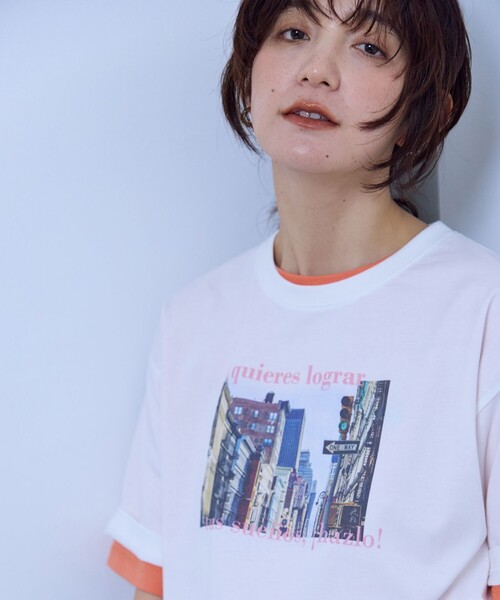 ANY(エニィ)の「ANYファンクションロゴTシャツ(Tシャツ/カットソー・レディース・ホワイト系2/ホワイト系3/ライトオレンジ系1/ブルー系1/ライトグレー系1/スカイブルー系/レッド系/ホワイト系/パープル系/ダークブラウン系1・X-LARGE)」の22枚目の写真