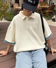 CIAOPANIC TYPY | 冷感プリントワッフルポロシャツ(ポロシャツ)