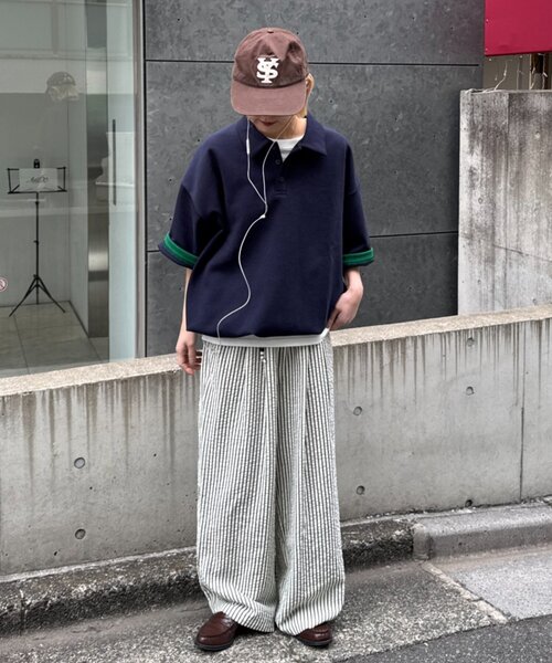 CIAOPANIC TYPY(チャオパニックティピー)の「冷感プリントワッフルポロシャツ(ポロシャツ・レディース・ネイビー/アイボリー/グレー・MEDIUM/LARGE)」の6枚目の写真