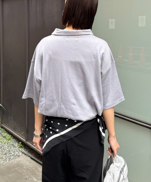 CIAOPANIC TYPY(チャオパニックティピー)の「冷感プリントワッフルポロシャツ(ポロシャツ・レディース・ネイビー/アイボリー/グレー・MEDIUM/LARGE)」の22枚目の写真