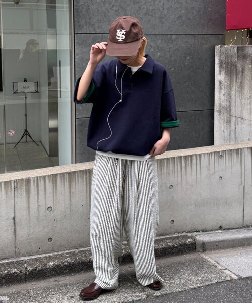 CIAOPANIC TYPY（チャオパニックティピー）の「【ユニセックス】冷感/速乾/プリントワッフルポロシャツ（ポロシャツ・レディース・ネイビー/アイボリー/グレー・MEDIUM/LARGE）」の20枚目の写真