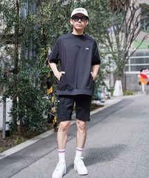 LUXE/R GOLF（ラグジュ ゴルフ）の「(RM)【LUXE/R GOLF】ストレッチ クロス ハーフジップ プルオーバー 半袖 シャツ（Tシャツ/カットソー）」