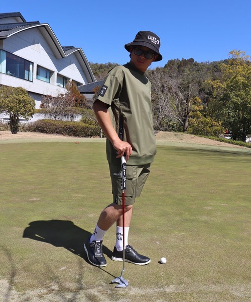 LUXE/R GOLF(ラグジュ ゴルフ)の「(RM)【LUXE/R GOLF】ストレッチ クロス ハーフジップ プルオーバー 半袖 シャツ(Tシャツ/カットソー・メンズ・ホワイト/ダークグレー/カーキ/ブラック・X-LARGE/LARGE/MEDIUM)」の22枚目の写真