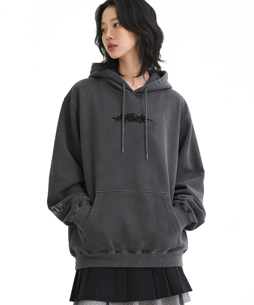 ARTISTWEAR（アーティストウェア）の「[ATW] レアソウル ピグメント フードパーカー - 2COLOR（パーカー・レディース・ブラック/レッド・MEDIUM/LARGE/X-LARGE/XX-LARGE）」の3枚目の写真