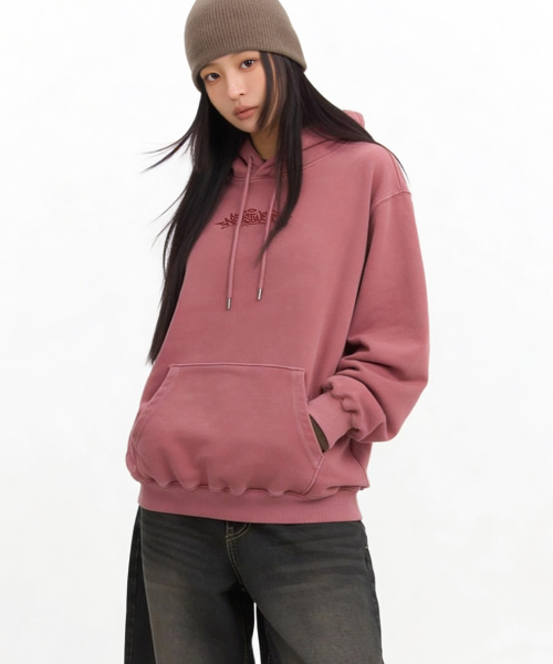 ARTISTWEAR（アーティストウェア）の「[ATW] レアソウル ピグメント フードパーカー - 2COLOR（パーカー・レディース・ブラック/レッド・MEDIUM/LARGE/X-LARGE/XX-LARGE）」の8枚目の写真