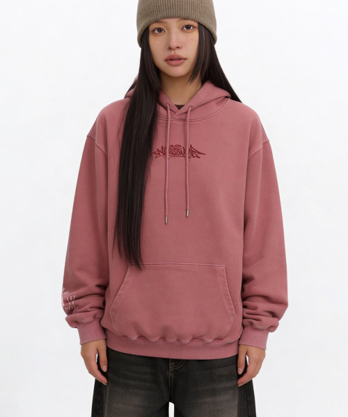 ARTISTWEAR（アーティストウェア）の「[ATW] レアソウル ピグメント フードパーカー - 2COLOR（パーカー・レディース・ブラック/レッド・MEDIUM/LARGE/X-LARGE/XX-LARGE）」の9枚目の写真
