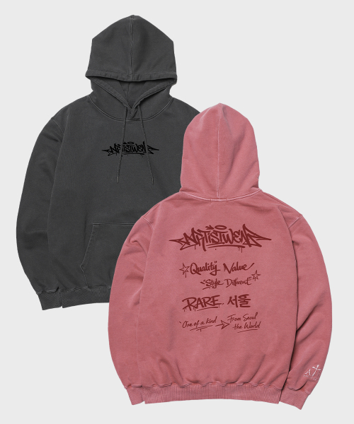 ARTISTWEAR（アーティストウェア）の「[ATW] レアソウル ピグメント フードパーカー - 2COLOR（パーカー・レディース・ブラック/レッド・MEDIUM/LARGE/X-LARGE/XX-LARGE）」の13枚目の写真