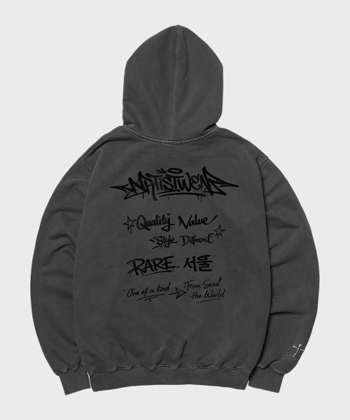 ARTISTWEAR（アーティストウェア）の「[ATW] レアソウル ピグメント フードパーカー - 2COLOR（パーカー・レディース・ブラック/レッド・MEDIUM/LARGE/X-LARGE/XX-LARGE）」の16枚目の写真