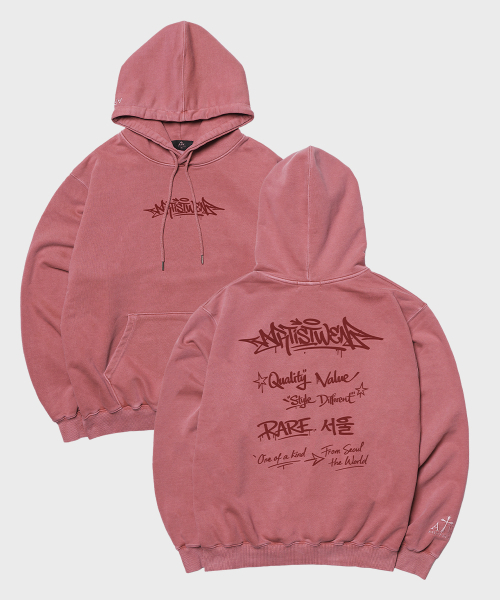 ARTISTWEAR（アーティストウェア）の「[ATW] レアソウル ピグメント フードパーカー - 2COLOR（パーカー・レディース・ブラック/レッド・MEDIUM/LARGE/X-LARGE/XX-LARGE）」の17枚目の写真