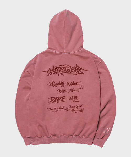 ARTISTWEAR（アーティストウェア）の「[ATW] レアソウル ピグメント フードパーカー - 2COLOR（パーカー・レディース・ブラック/レッド・MEDIUM/LARGE/X-LARGE/XX-LARGE）」の19枚目の写真