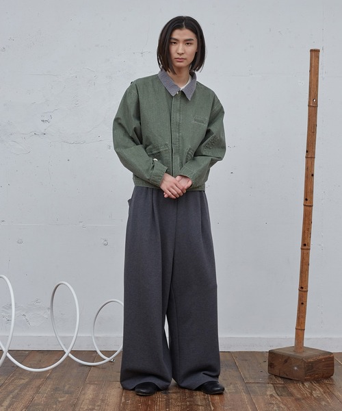 Dulcamara（ドゥルカマラ）の「ワイドSWパンツ（スウェットパンツ・メンズ・ローズ/ヘザーチャコール/ブラック・1/0）」の4枚目の写真