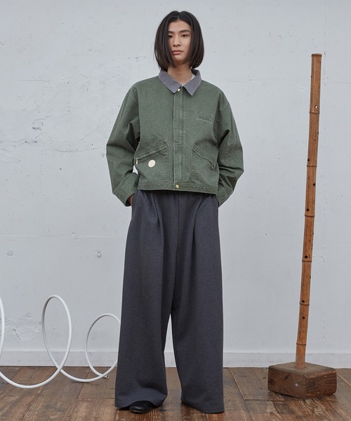 Dulcamara（ドゥルカマラ）の「ワイドSWパンツ（スウェットパンツ・メンズ・ローズ/ヘザーチャコール/ブラック・1/0）」の5枚目の写真