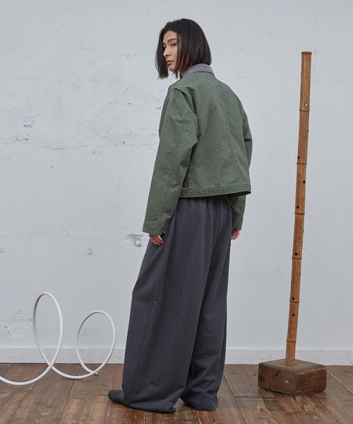 Dulcamara（ドゥルカマラ）の「ワイドSWパンツ（スウェットパンツ・メンズ・ローズ/ヘザーチャコール/ブラック・1/0）」の6枚目の写真