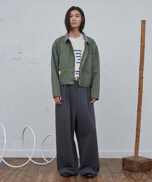 Dulcamara（ドゥルカマラ）の「ワイドSWパンツ（スウェットパンツ・メンズ・ローズ/ヘザーチャコール/ブラック・1/0）」の7枚目の写真
