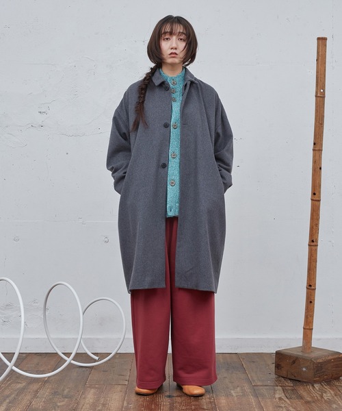 Dulcamara（ドゥルカマラ）の「ワイドSWパンツ（スウェットパンツ・メンズ・ローズ/ヘザーチャコール/ブラック・1/0）」の11枚目の写真