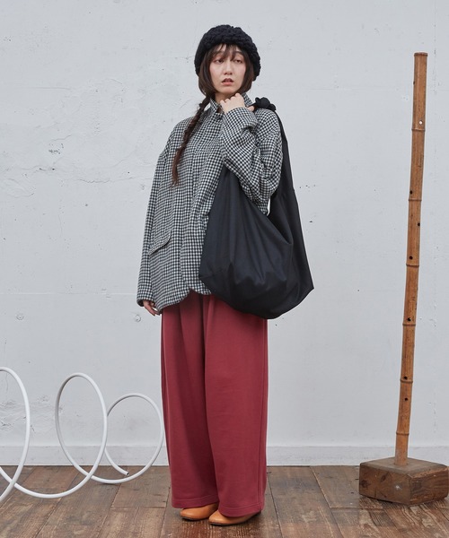 Dulcamara（ドゥルカマラ）の「ワイドSWパンツ（スウェットパンツ・メンズ・ローズ/ヘザーチャコール/ブラック・1/0）」の13枚目の写真