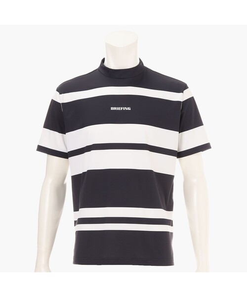 BRIEFING（ブリーフィング）の「【BRIEFING GOLF／ブリーフィングゴルフ】MEN’S PANEL STRIPE HIGHNECK RF（Tシャツ/カットソー・メンズ・ネイビー/グリーン系その他2/ブラック/ホワイト・L/M）」の4枚目の写真