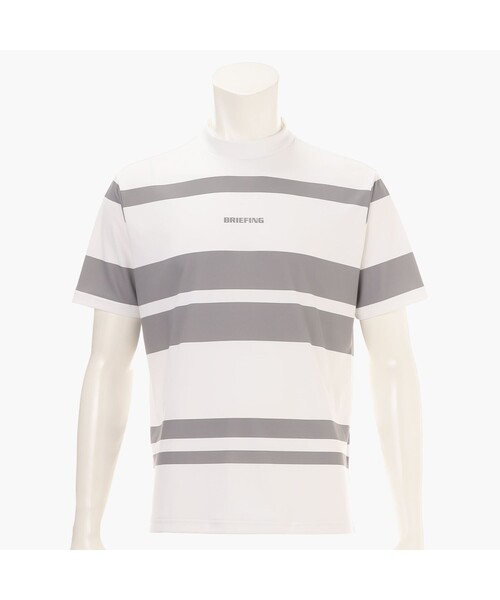 BRIEFING（ブリーフィング）の「【BRIEFING GOLF／ブリーフィングゴルフ】MEN’S PANEL STRIPE HIGHNECK RF（Tシャツ/カットソー・メンズ・ネイビー/グリーン系その他2/ブラック/ホワイト・L/M）」の2枚目の写真