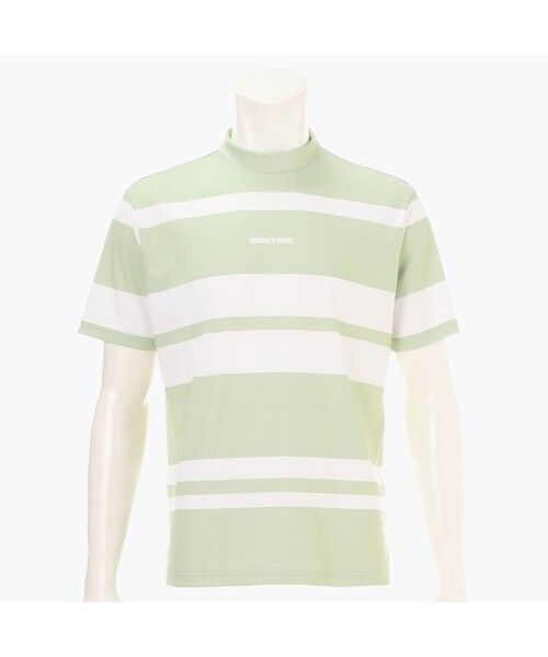 BRIEFING（ブリーフィング）の「【BRIEFING GOLF／ブリーフィングゴルフ】MEN’S PANEL STRIPE HIGHNECK RF（Tシャツ/カットソー・メンズ・ネイビー/グリーン系その他2/ブラック/ホワイト・L/M）」の3枚目の写真
