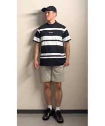 【BRIEFING GOLF／ブリーフィングゴルフ】MEN’S PANEL STRIPE HIGHNECK RF