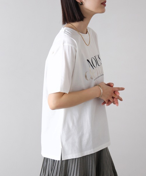 Bou Jeloud(ブージュルード)の「ニュアンスロゴTee(Tシャツ/カットソー・レディース・ブラウン/チャコールグレー/オフホワイト・FREE)」の8枚目の写真
