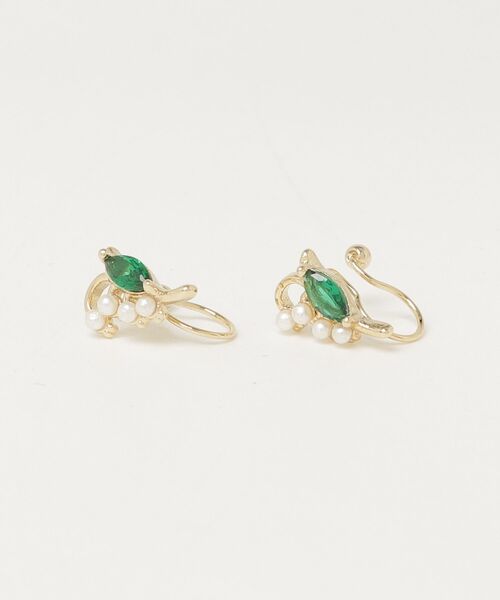Zoule(ゾーラ)の「Zoule ゾーラ:FLOWER LETTER SERIES jewel flower letter1 花言葉 チューリップ スズラン イヤリング(イヤリング・レディース・ホワイト/レッド・FREE)」の5枚目の写真