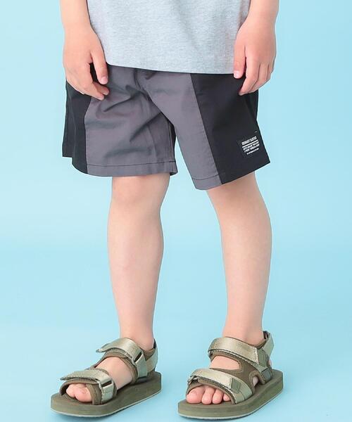 SHOO・LA・RUE(シューラルー)の「【100-150cm】バイカラーショートパンツ(その他パンツ・キッズ・ダークブラウン系4/ブラック系4・11/10/15 /14/13/12)」の1枚目の写真